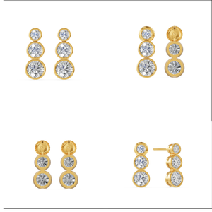 แหวนแต่งงานทองคำ18K สำหรับผู้หญิงแหวน1.8Cts สีล้วนตัดกับความคมชัดของ EF ตัดเพชรที่โตขึ้นในห้องปฏิบัติการรับรองว่าเป็นของขวัญ - Product Image 2