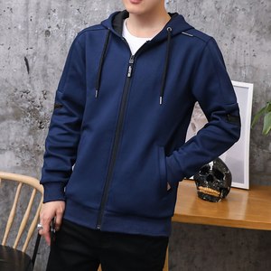 OEM conception de logo personnalisé hommes fermeture éclair à capuche cardigan pull veste décontracté solide tricoté à capuche - Product Image 6