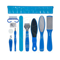 Kit de Pedicura Premium de Lujo con Herramientas de Acero Inoxidable y Estuche, Mango Antideslizante, Lima de Pies de Doble Cara, Personalizable