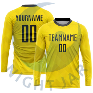 Personalizado de secado rápido amarillo fútbol Jersey conjunto de entrenamiento al por mayor de fútbol uniformes del club para adultos nombre impreso - Product Image 3