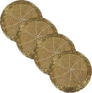 Handcrafted Round Glass <b>Beaded</b> <b>Coaster</b> Set for Dining Tables Weddings Christmas & Family Gatherings Perfect Party Decor - Product Image 6