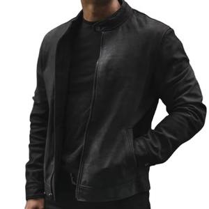 2025 mode hommes vestes en cuir automne couleur unie veste coquille populaire Simple en cuir véritable pour l'hiver veste en cuir - Product Image 3