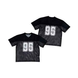 Maillot de football américain T-shirts Logo brodé sublimé Polyester personnalisé Boxy Mesh Streetwear Soccer Jersey Tops - Product Image 2