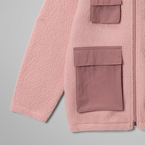 Veste en polaire pour garçons avec logo personnalisé, prix de gros pour les acheteurs en gros, vêtements décontractés avec poches et col montant, prix avantageux - Product Image 3