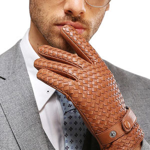 Meilleures ventes Gants d'hiver en cuir pour hommes personnalisés, souples et à la mode de haute qualité pour un usage quotidien - Product Image 1