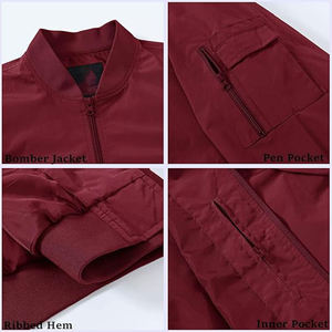 Chaqueta de bombardero para hombre, cortavientos ligero con estilo informal, chaquetas de jugador de moda para primavera y otoño, abrigo activo ajustado, prendas de vestir exteriores - Product Image 4