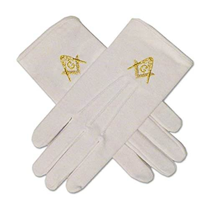 Guantes Masónicos Bordados de Invierno 100% Algodón Suaves Duraderos Transpirables Reutilizables para Uso Diario - Product Image 3