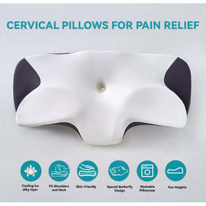 Cuscino ergonomico in Memory Foam per collo e spalle supporto collo con federa lavabile per dormire - Product Image 4