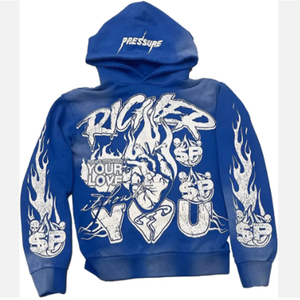 2024 Custom Vintage Washed Streetwear Acid Wash <b>Thermal</b> <b>Hoodie</b> for Men With Puff Printing Techniques - Product Image 2