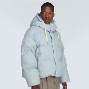 Vestes d'hiver décontractées pour hommes personnalisées OEM Manteau à capuche chaud et brillant Veste d'hiver à fermeture éclair - Product Image 2