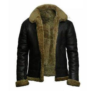 Novedades de invierno de buena calidad, ropa de hombre, chaqueta de cuero grueso, cuello de piel sintética, abrigo cálido a prueba de viento, servicio OEM - Product Image 3