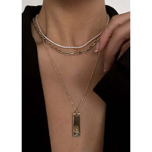 Collar de diamantes de tenis de tres puntas de Rachel, 6.75 quilates en total - Product Image 5
