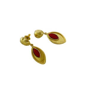SOKU Women's Gold Plated Stylish Gemstone Statement <b>Drop</b> Dangle Designer Handmade <b>Earrings</b> for Anniversary - Product Image 2