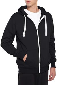 Sudadera con capucha con cremallera de invierno de lana gris oscuro personalizable para hombre 2025 Capucha ajustable de algodón de alta calidad y patrón estampado 100% - Product Image 2