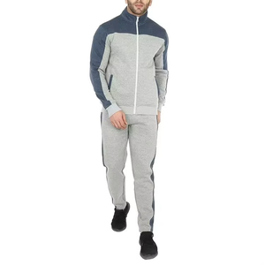 Wholesale Breathable Men's <b>Tracksuit</b> with Long Sleeves 100% Cotton <b>Plain</b> Dyed Solid Pattern Winter Top Unisex - Product Image 3