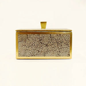 Boîtes de luxe OEM à la feuille d'or avec incrustation de coquille d'oeuf Conteneur de stockage décoratif fabriqué à la main pour bijoux - Product Image 4