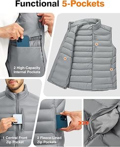Venta Directa de Fábrica, Chaleco Acolchado con Cierre y Cuello en V, Personalizable, Transpirable, de Alta Calidad, para Hombre, Invierno, Casual - Product Image 2