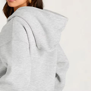 Nouveaux sweats à capuche en molleton de coton écologique de haute qualité, sur mesure, pour femmes, grandes tailles, service OEM, hiver - Product Image 6