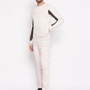 ชุดวอร์มสำหรับผู้ชายผ้าคอตตอนผ้าโพลีเอสเตอร์ทรงสลิมฟิต - Product Image 3