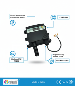 Capteur de température et d'humidité avec affichage RS485 Modbus RTU - Product Image 3