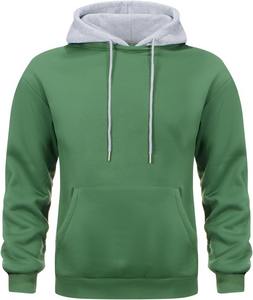 เสื้อฮู้ดผ้าฝ้ายสำหรับผู้ชายโอเวอร์ไซส์ไม่มีลาย - Product Image 2