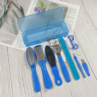 Kit de Pedicura Premium de Lujo con Herramientas de Acero Inoxidable y Estuche, Mango Antideslizante, Lima de Pies de Doble Cara, Personalizable