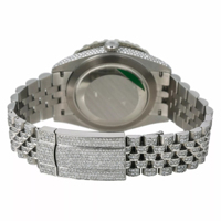 Reloj de Lujo Personalizado con Incrustaciones de Diamantes, Caja de Acero Inoxidable, Movimiento de Cuarzo, Esfera de Cristal, Correa de 20 mm, Edición Limitada
