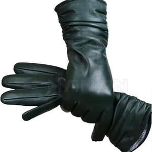 Guantes profesionales de conducción de invierno Pantalla táctil Compatible Diseño de cuero transpirable Fuerte agarre de Palma Tela elástica - Product Image 3