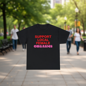 Camiseta Unisex con Estampado de Serigrafía de Orgasmos Femeninos Locales, Cuello Redondo, Manga Corta, Promocional - Product Image 2