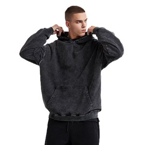 Sweat-shirts à capuche zippés en molleton délavé OEM en gros, logo personnalisé, légers, respirants, couleur unie, meilleur design pour - Product Image 3