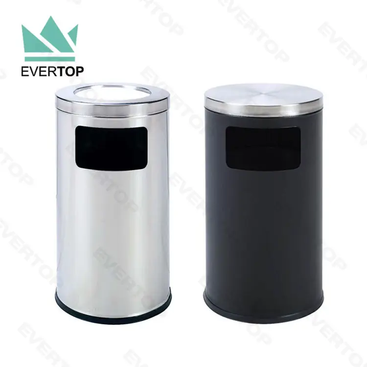 DB-35N Sand Tray Top/Flat Top Trash Can with Side Opening 12 Gallon Trash Can Industrial Garbage Bin Waste Receptacle Container