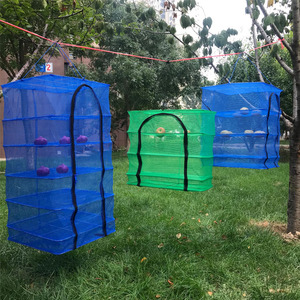 Séchoir suspendu amovible à 3 couches, 5 couches, filet de séchage <span class=keywords><strong>anti</strong></span>-insectes, séchoir à mailles pliable pour fruits, légumes, poissons - Product Image 6
