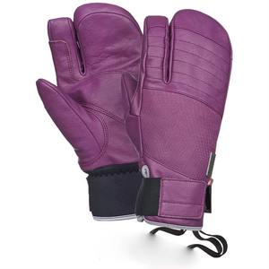 Gants de ski en cuir gants de ski en cuir hiver chaud coupe-vent moufles de Snowboard gants de Ski Snowboard hommes neige imperméable - Product Image 2