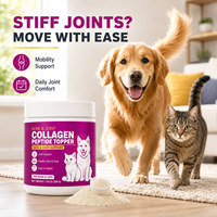 Poudre de Collagène pour Chiens et Chats avec Glucosamine, MSM et Chondroïtine pour la Mobilité et la Santé de la Peau – Formule Naturelle