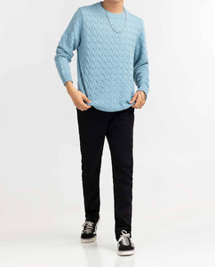Pull en coton et polyester de qualité supérieure pour homme, col rond décontracté, pull chaud d'hiver, meilleur design, respirant, pulls pour homme - Product Image 3
