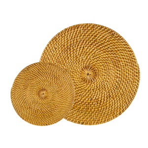 Premium Round RATTAN <b>PLACEMATS</b> CHARGER PLATES Handmade & Stylish Vietnam Direct Exporter Handicraft - Product Image 1