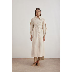 Trench-coat pour femme avec détail en pierre - Product Image 3