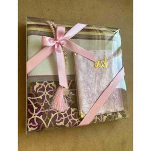 Tapis de prière élégant Hira Taffeta Yasin, coffret cadeau personnel, 66x110cm, 230g - Product Image 6