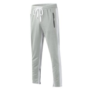 Venta al por mayor chándales ajustados para hombre diseño de moda en blanco personalizado con color sólido cremallera completa transpirable estilo otoño chándal - Product Image 4