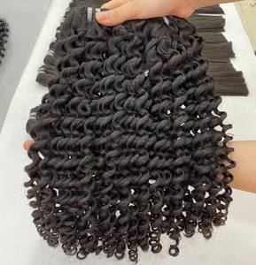 100% materia prima virgen cabello de onda profunda cierre frontal de encaje negro mujer venta completa extensiones de cabello de trama plana - Product Image 6