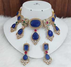 Conjunto de Gargantilla de Primera Calidad para Mujer, Perfecto para Bodas y Ocasiones Festivas, Conjunto de Collar Inspirado en Sabyasachi - Product Image 3