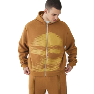 Trendy Mens Oversized Tracksuit Custom Logo Available Two Piece <b>Hoodie</b> and Jogger Set Wholesale Sportswear Fashion 2025 - Product Image 1
