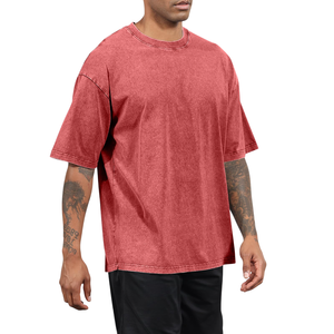 Camiseta de lavado ácido con logotipo personalizado al por mayor para hombre, camisa en blanco de gran tamaño con hombros caídos para Highstreet Vibe en 2025 - Product Image 5