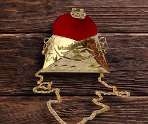 Golden Luxury Designer Mini Shoulder <b>Bags</b> Women's Funny Metal Shape Evening Purses <b>Clutch</b> Purse <b>for</b> Party and <b>Wedding</b> - Product Image 3