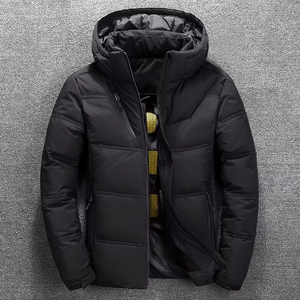 Veste d'hiver pour homme en gros personnalisée, veste épaisse en duvet de canard brillante et surdimensionnée, veste d'hiver pour homme - Product Image 4