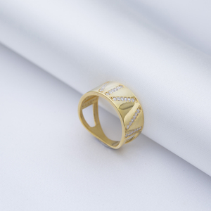 Elegante anillo de banda de piedras CZ, joyería de plata de ley 925 hecha a mano turca al por mayor para dama - Product Image 4