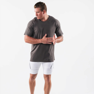 "เสื้อยืด Raglan บล็อกสีผู้ชายฤดูร้อน | ทีคอกลมลําลองทรงสบายๆ" - Product Image 1