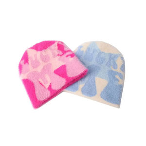 Vente en gros Bonnets tricotés en acrylique Chapeaux à revers brodés personnalisés Casquettes d'hiver chaudes pour hommes et femmes Chapeaux - Product Image 2