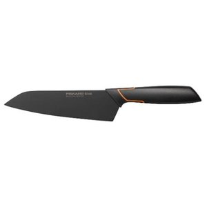 "Santoku Stainless Steel 17cm Blade Kitchen Knife with <b>Black</b> <b>Edge</b>-1003097" - Product Image 1
