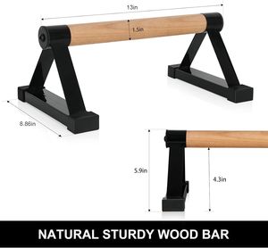 Wood Push up <b>Bars</b> <b>Parallettes</b> <b>Bars</b> Anti-slip Handstand <b>Bars</b> for Calisthenics, Fitness, Floor Workouts Solid Wood with Sturdy - Product Image 2